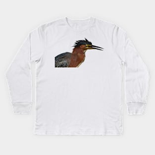 Green Heron Kids Long Sleeve T-Shirt